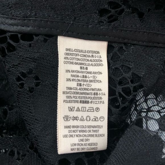 Free People Black Sweet Meadow Dreams Lace Sleeveless High Neck Top size Small - Picture 10 of 13